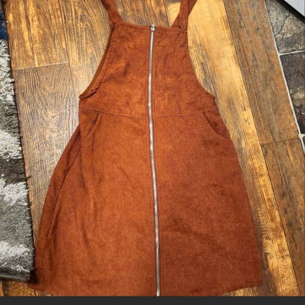 CORDUROY BROWN SKIRT ROMPER
